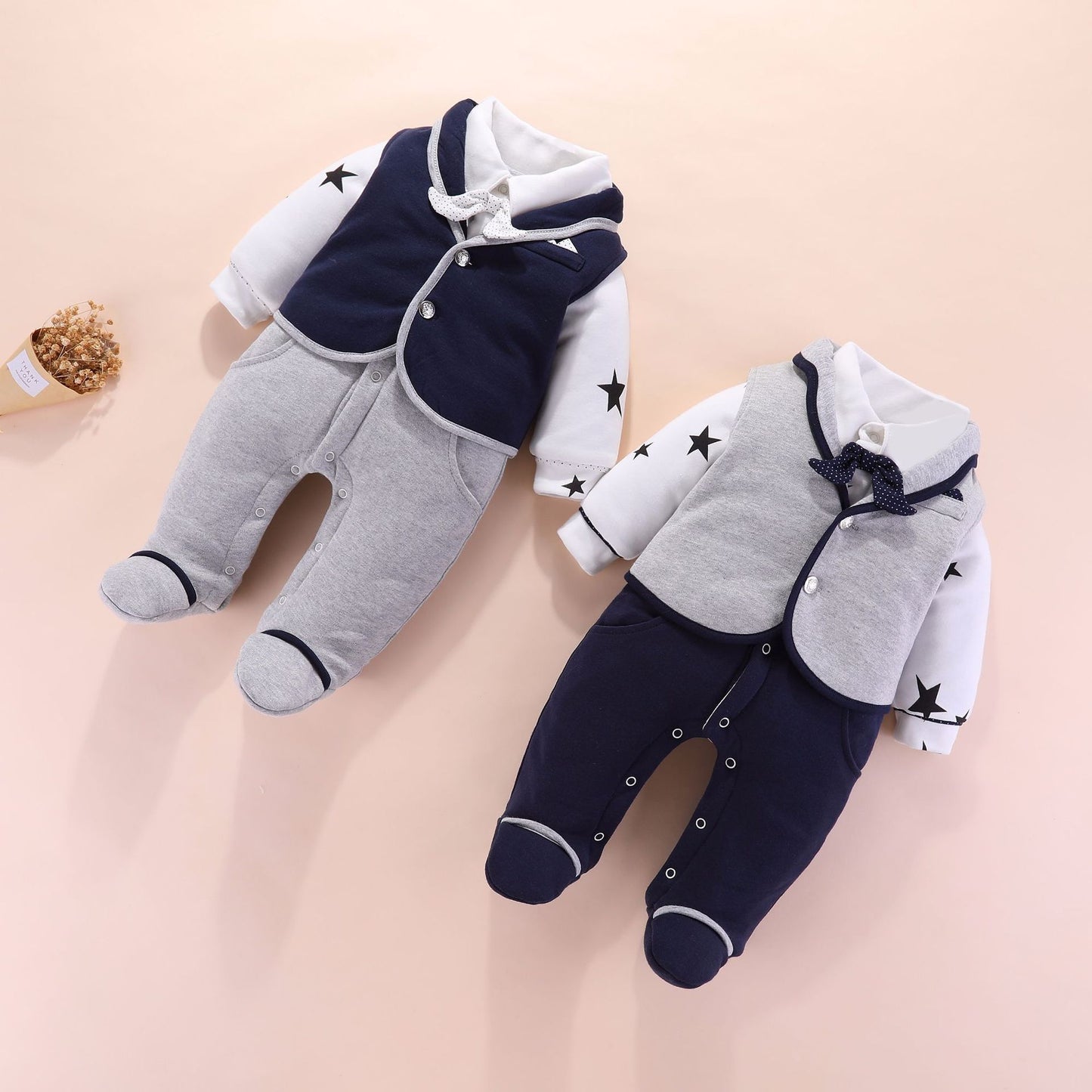 Alfie Baby Boy Gentleman Winter Romper