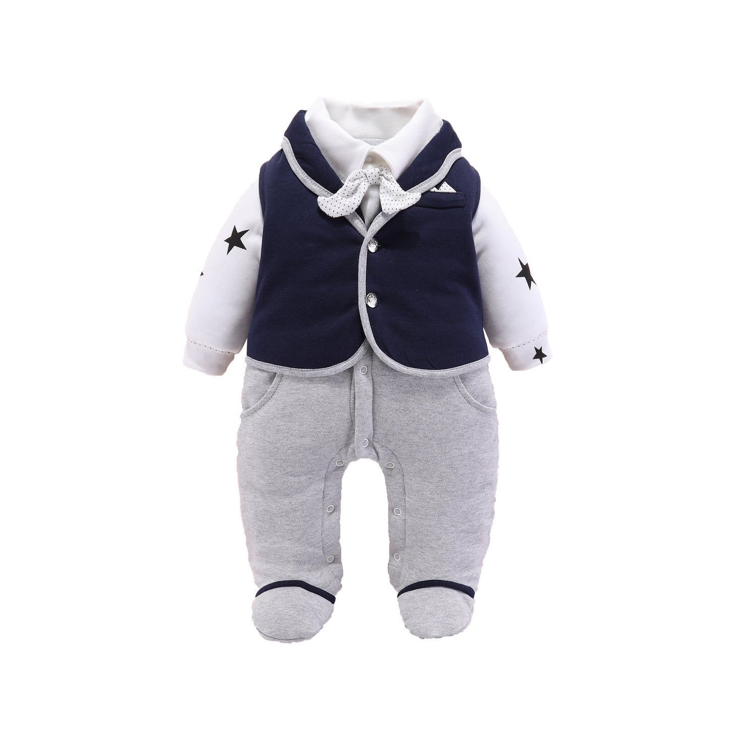 Alfie Baby Boy Gentleman Winter Romper