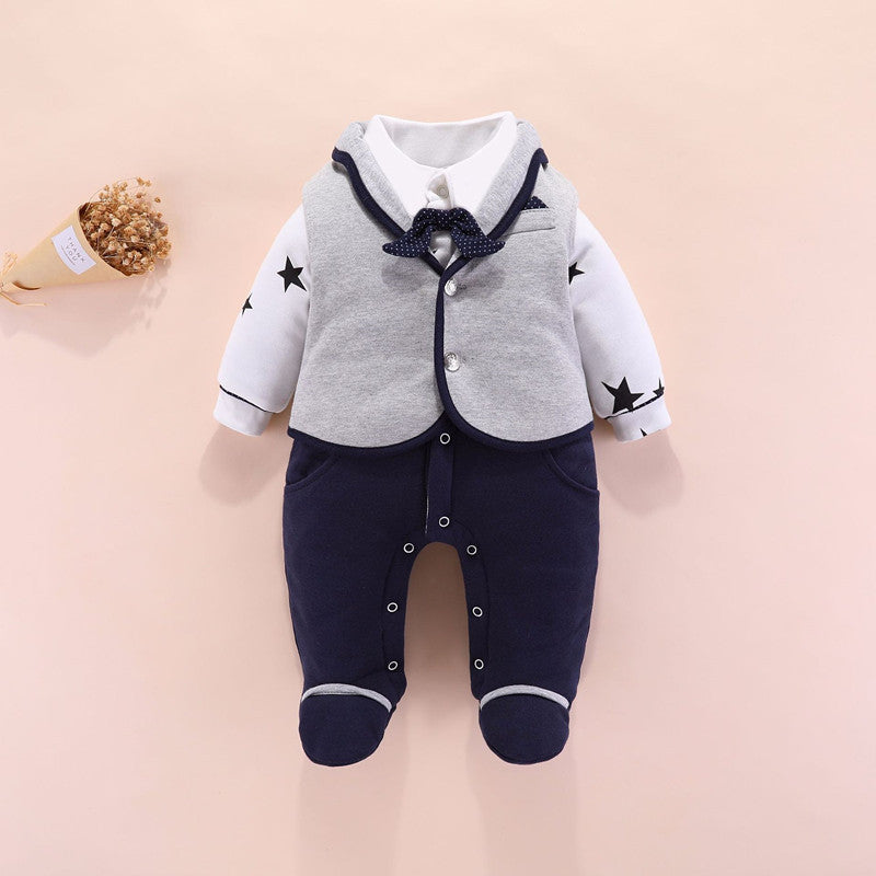 Alfie Baby Boy Gentleman Winter Romper