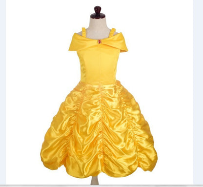 Beauty And the Beast Girl Bow Princess Dress