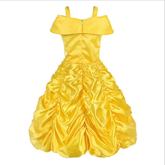Beauty And the Beast Girl Bow Princess Dress