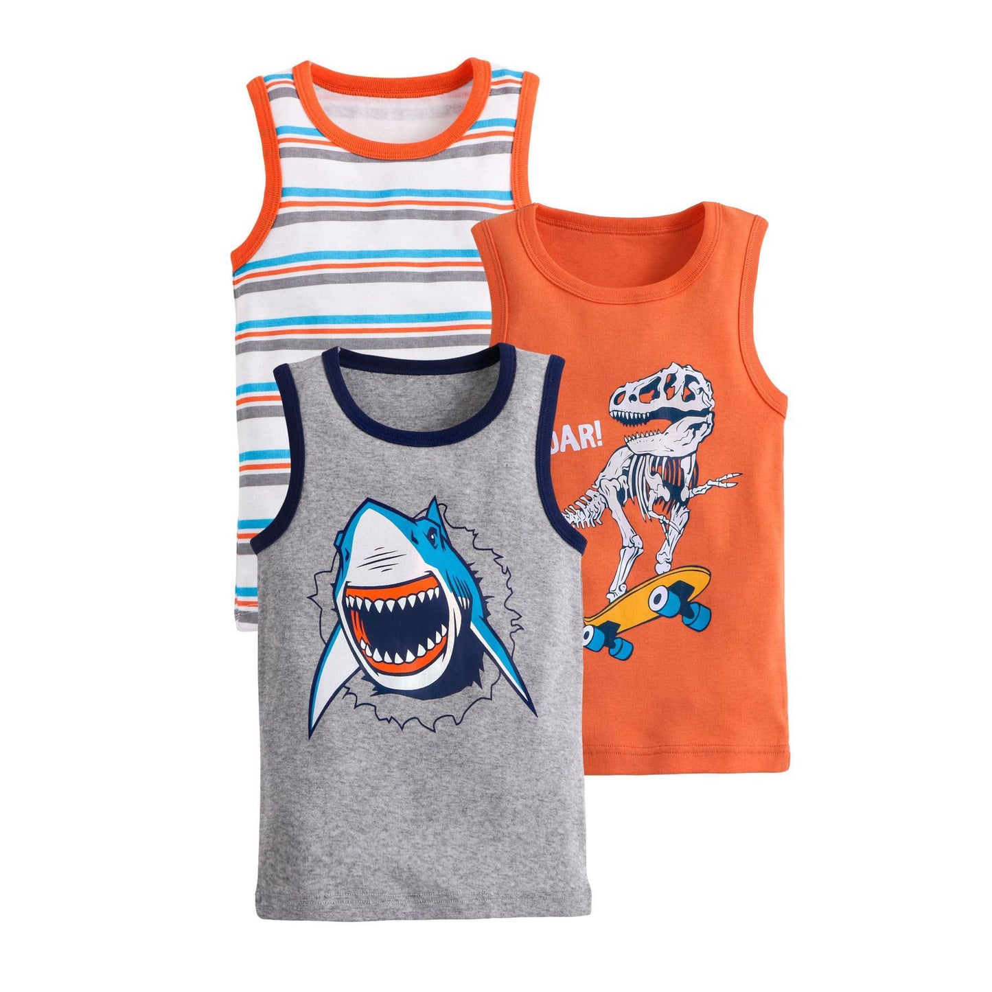Boys Kid Cartoon Printed Vest Set