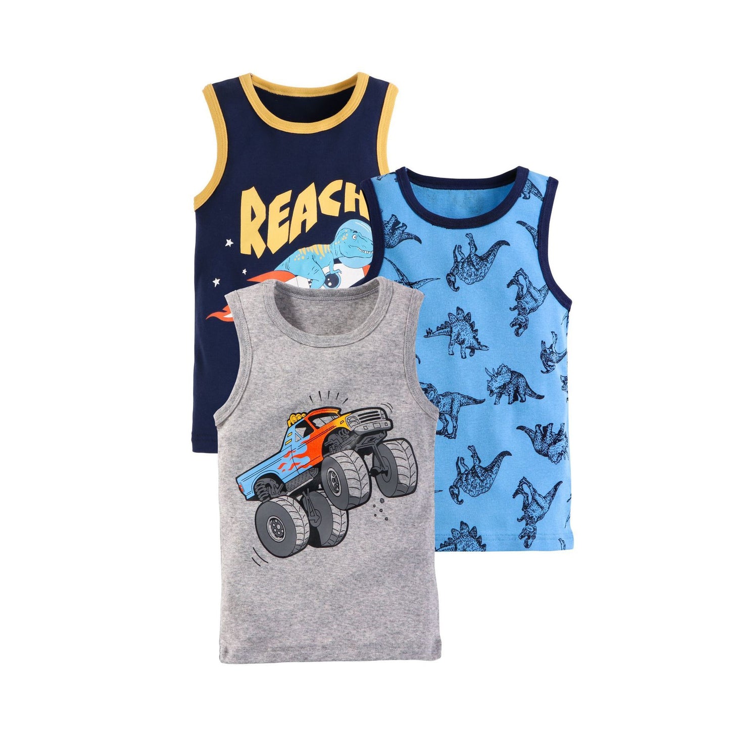 Boys Kid Cartoon Printed Vest Set