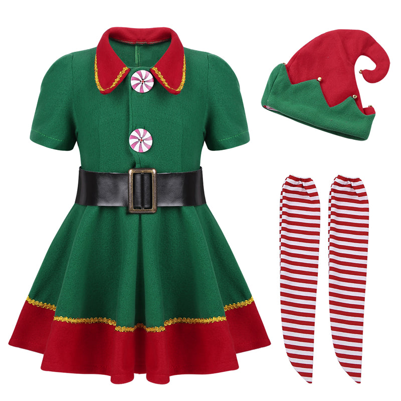 Elf Dress Girls Kid Costume