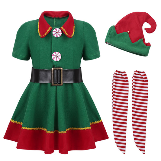 Elf Dress Girls Kid Costume