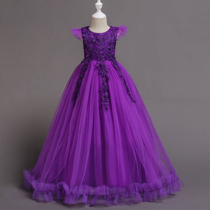 Princess Lace Embroidered Long Dress