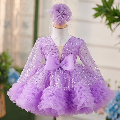 Erine Purple Tulle Dress