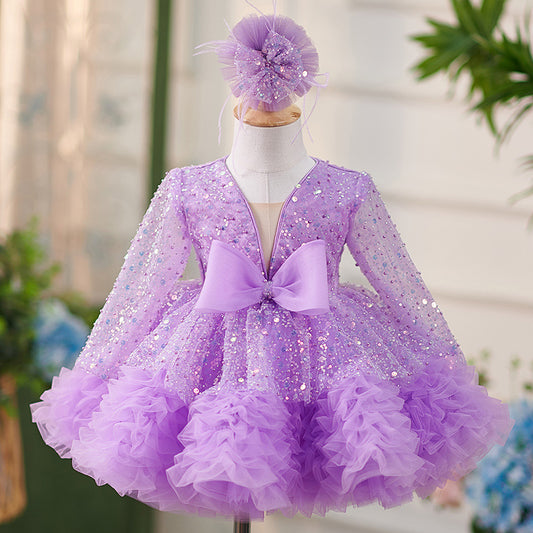Erine Purple Tulle Dress