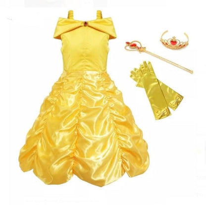 Beauty And the Beast Girl Bow Princess Dress