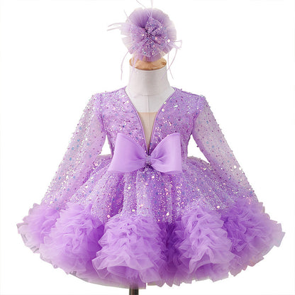 Erine Purple Tulle Dress