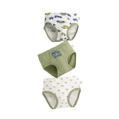 Boys Cartoon Printed Underwear Pants Set