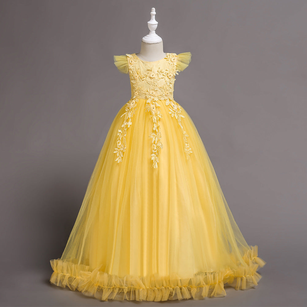 Princess Lace Embroidered Long Dress