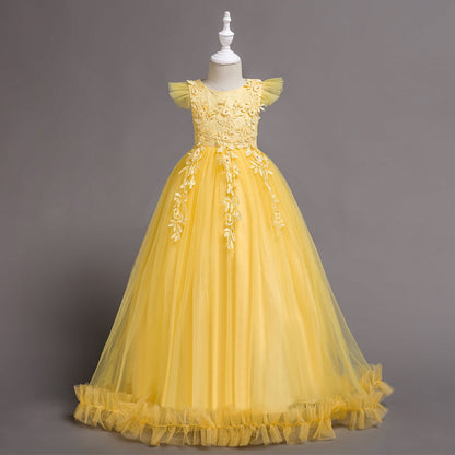 Princess Lace Embroidered Long Dress