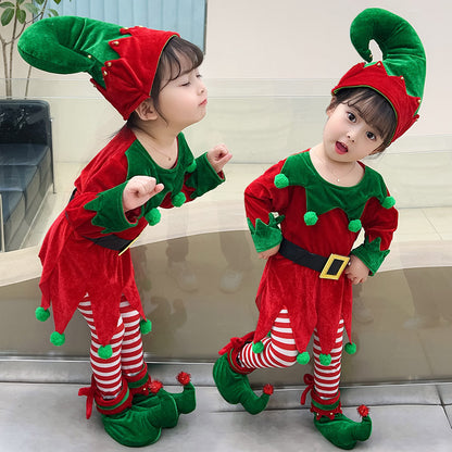 Elf Girls Kid Christmas Costume