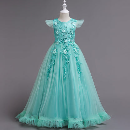 Princess Lace Embroidered Long Dress