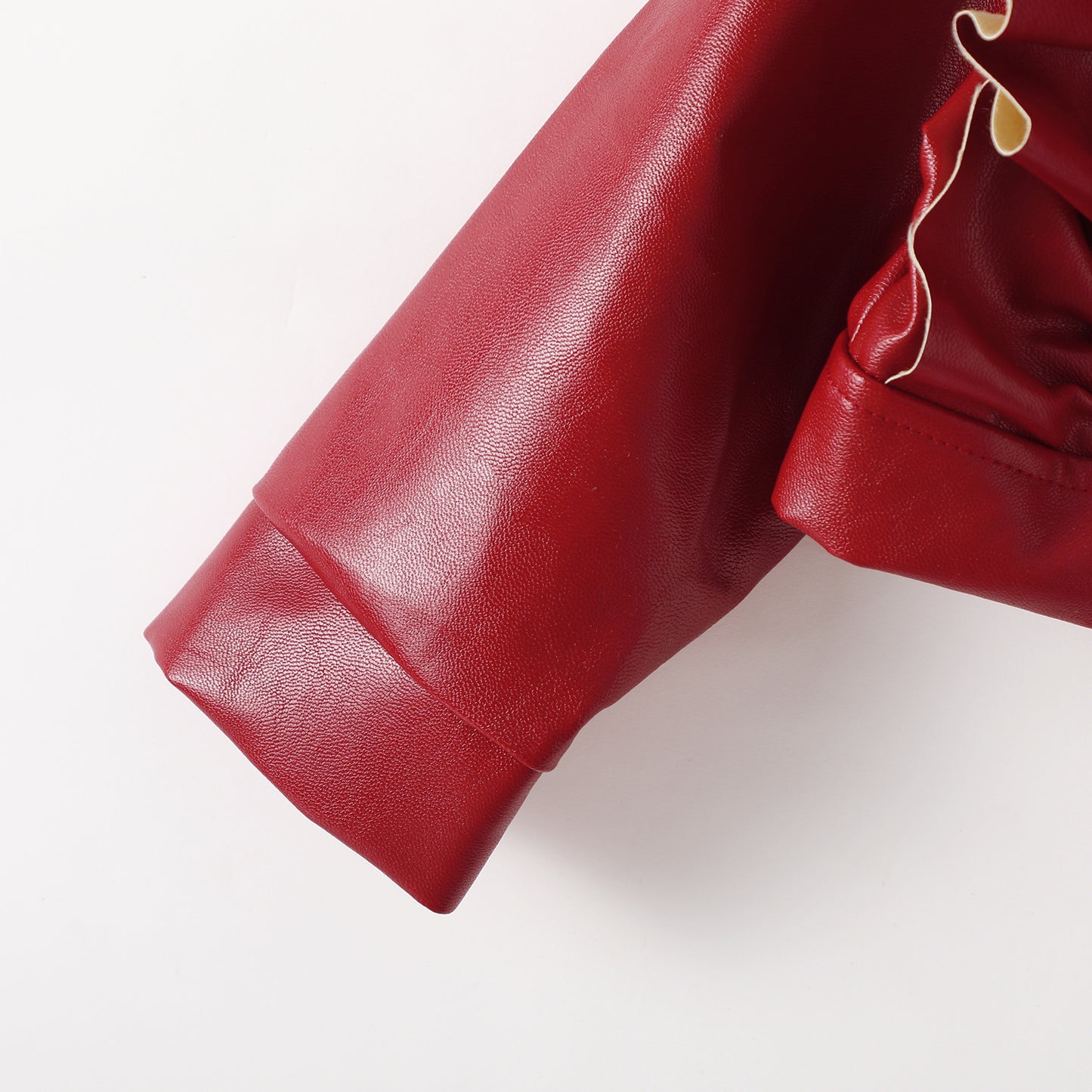 Judy Ruffle Leather Jacket