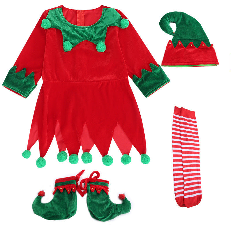 Elf Girls Kid Christmas Costume
