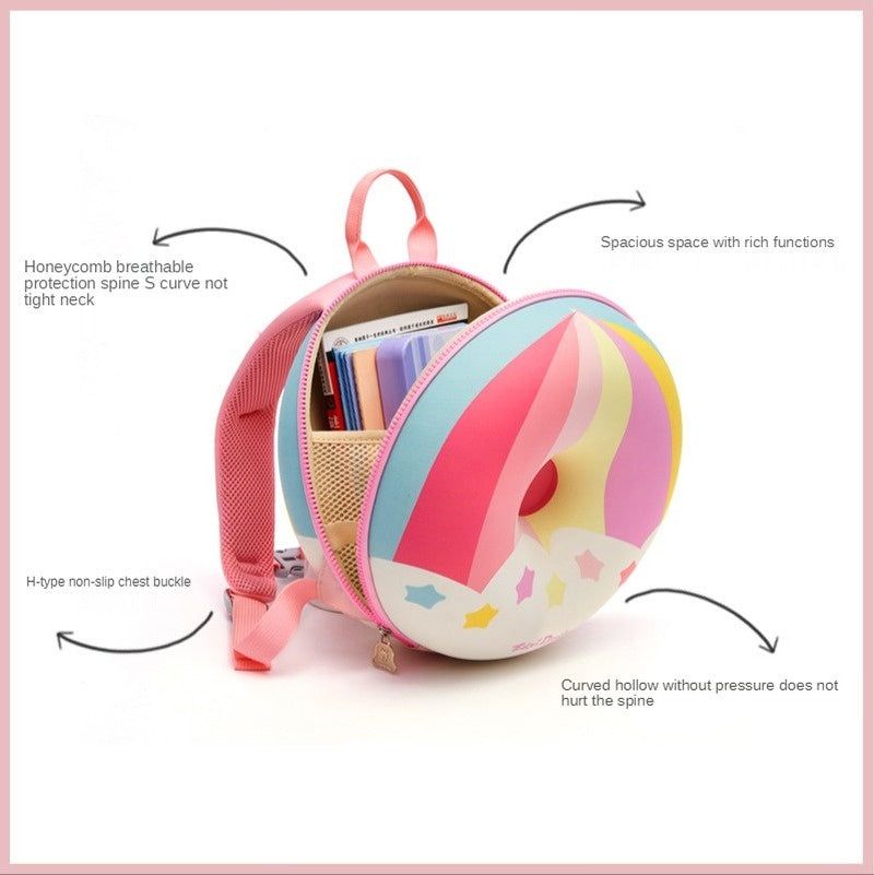 Boys Kid Donut Kindergarten School Backpack