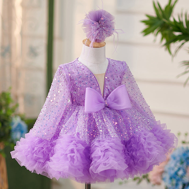 Erine Purple Tulle Dress