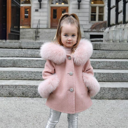 Felicity Woolen Faux Fur Coat