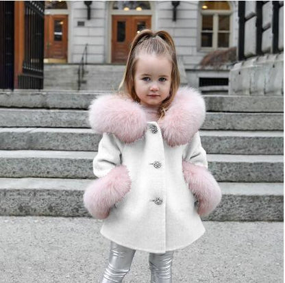 Felicity Woolen Faux Fur Coat