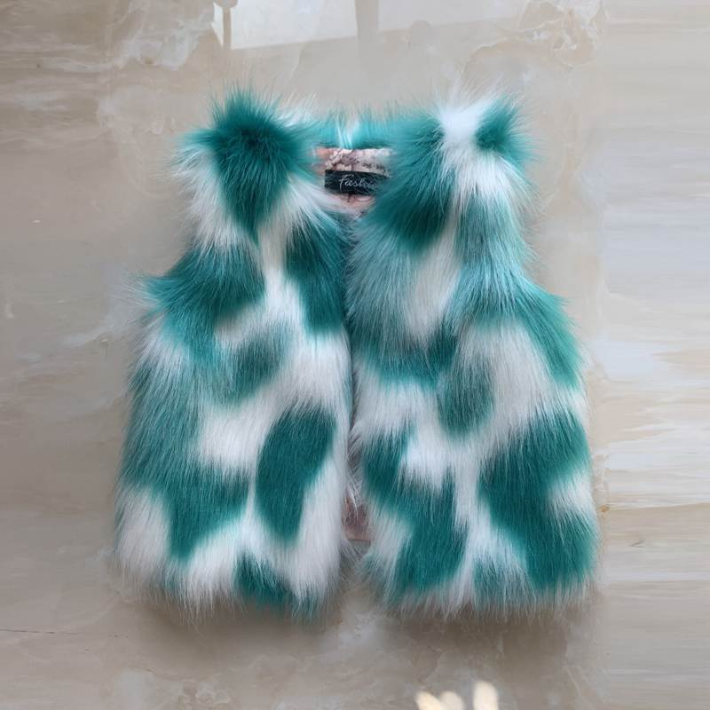 Zebby Girls Faux fur Vest Coat