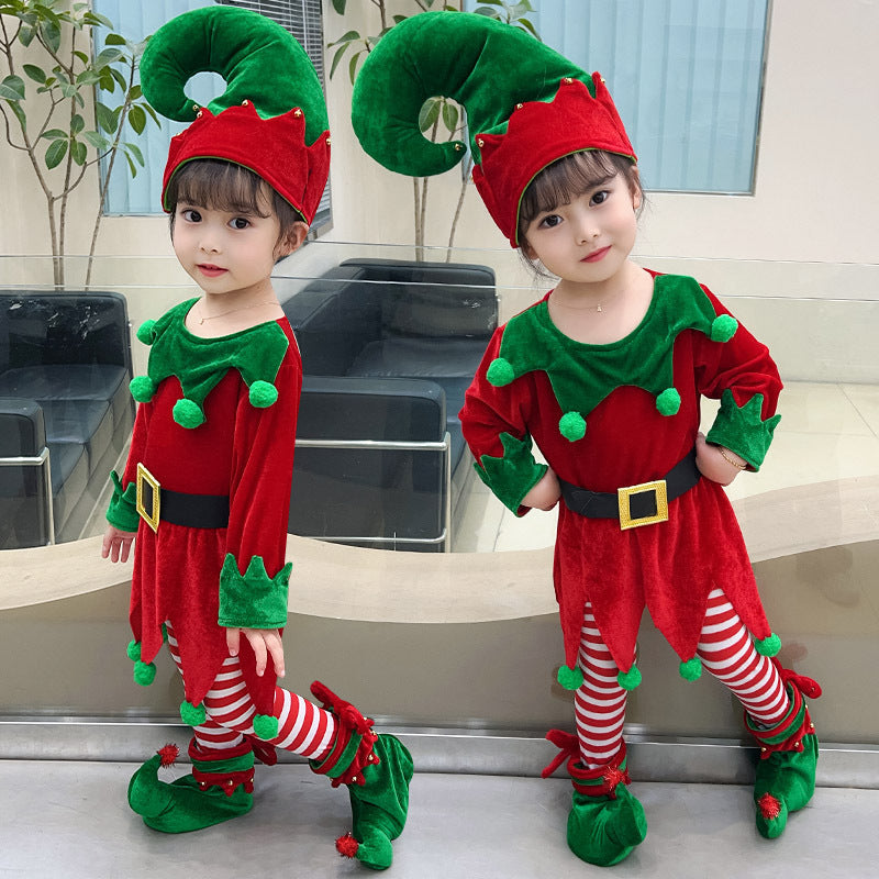 Elf Girls Kid Christmas Costume