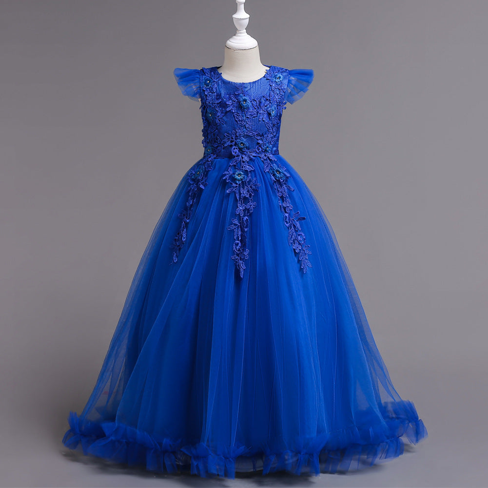 Princess Lace Embroidered Long Dress