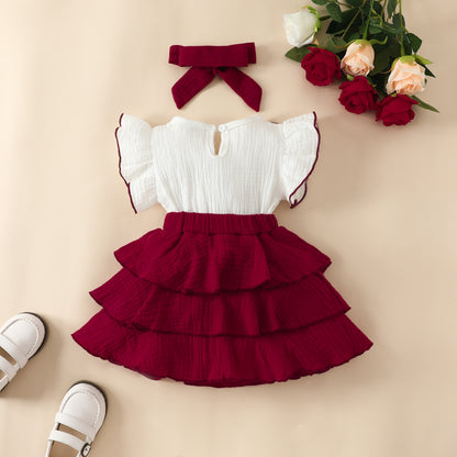 Deanne Baby Girl Bow Cake Dress