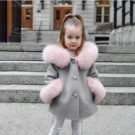 Felicity Woolen Faux Fur Coat