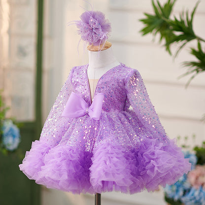 Erine Purple Tulle Dress