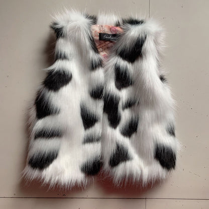 Zebby Girls Faux fur Vest Coat
